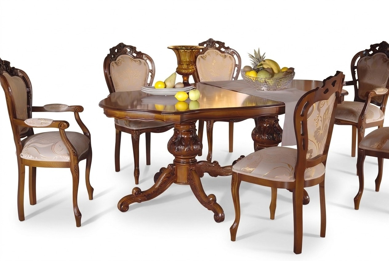 Esstisch Garnitur Tisch 6x StÃ¼hle Stuhl Esszimmer Garnitur Gruppe Massivholz 7tlg neu