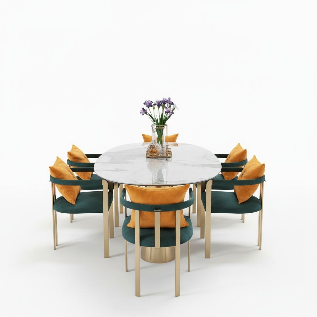 Esstisch Marmor Edelstahl Neu Kreative Modern Design MÃ¶bel Luxus