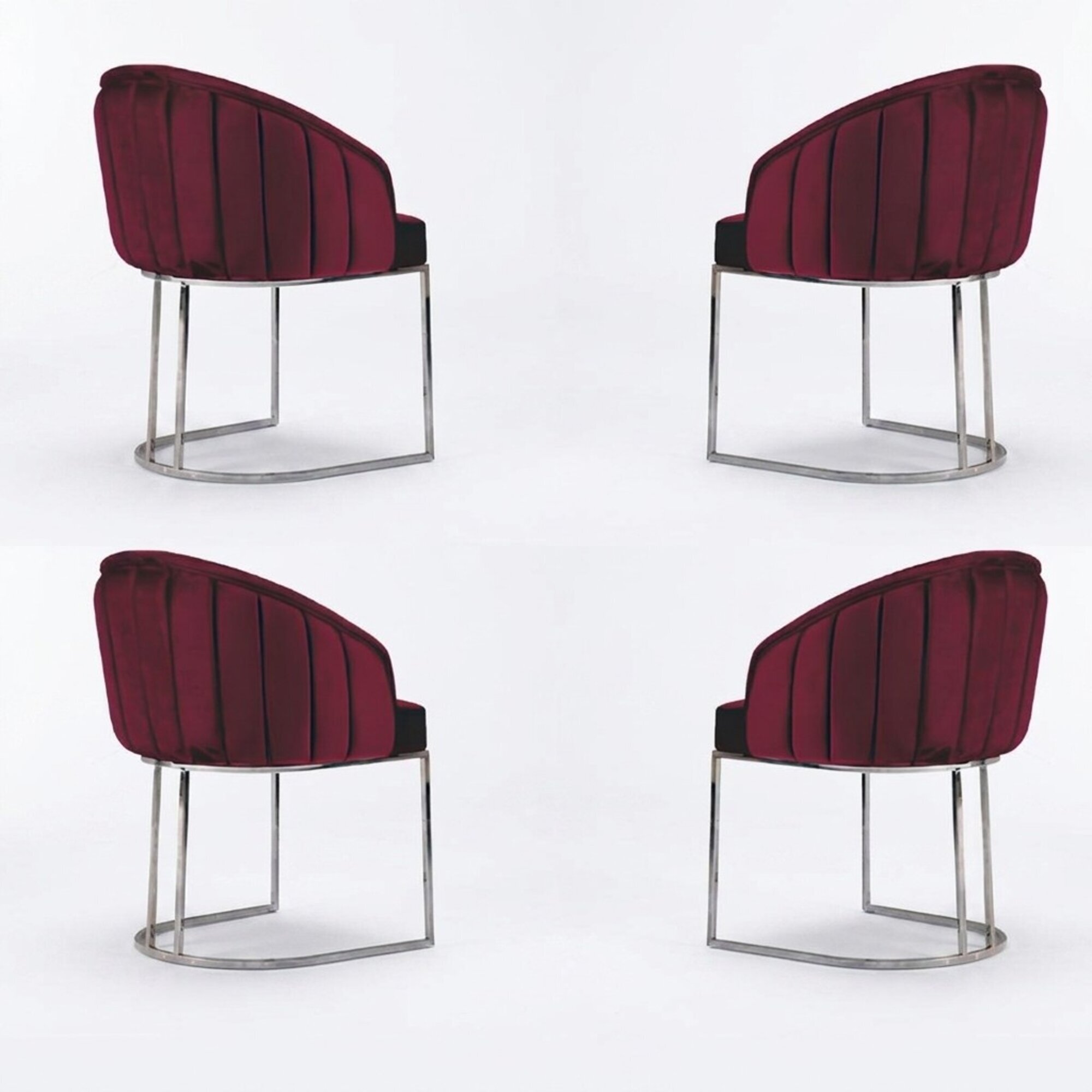 Esszimmer 4 x Stuhl Design Polstersitz StÃ¼hle Garnitur Sessel Lounge