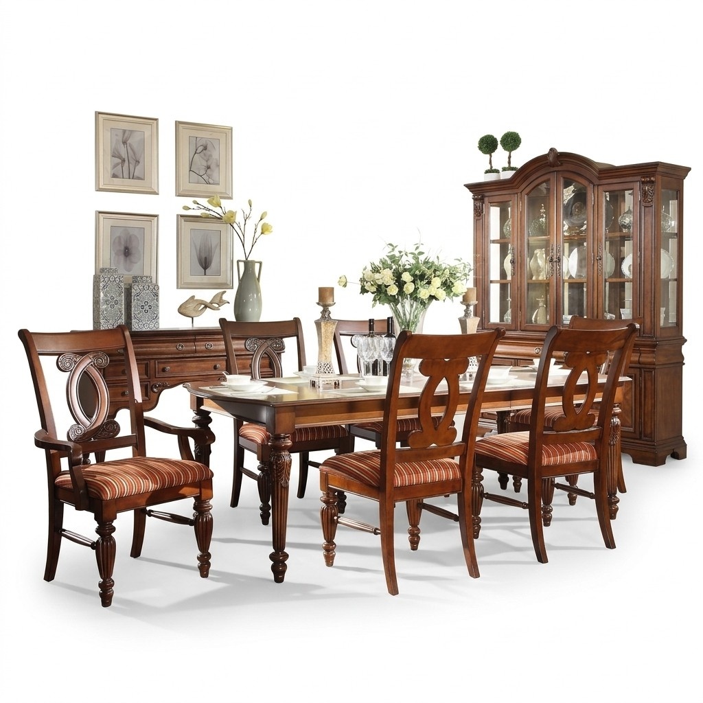 Esszimmer Esstisch 4x Stuhl 2x Stuhl Garnitur Set 7tlg Luxus Holz MÃ¶bel