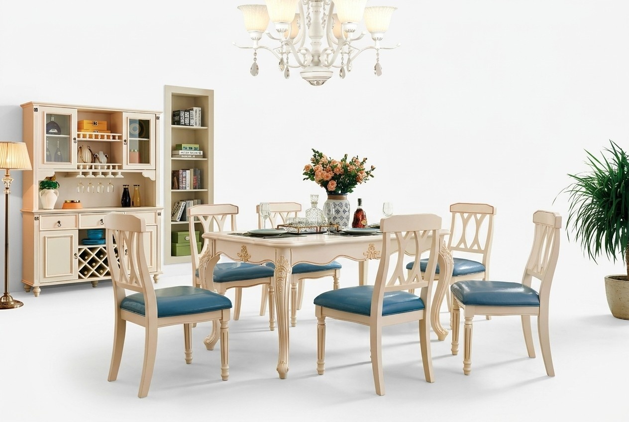 Esszimmer Esstisch 6 x StÃ¼hle Ess Set Holz KÃ¼che Gruppe Anrichte MÃ¶bel Neu 7tlg.