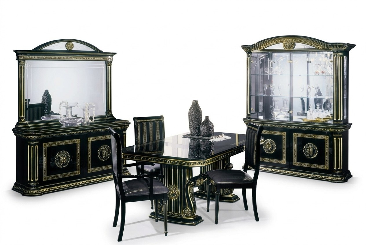 Esszimmer Esstisch Stuhl Kommode Vitrine Spiegel Luxus MÃ¶bel Tisch Neu Set 8tlg.