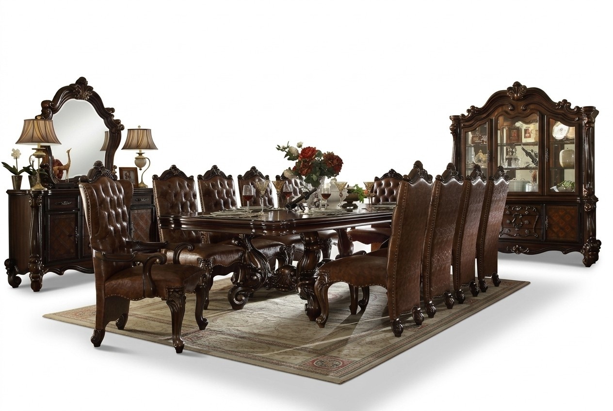 Esszimmer Garnitur 9tlg Barock Rokoko Tisch 8x StÃ¼hle Stuhl Gruppe