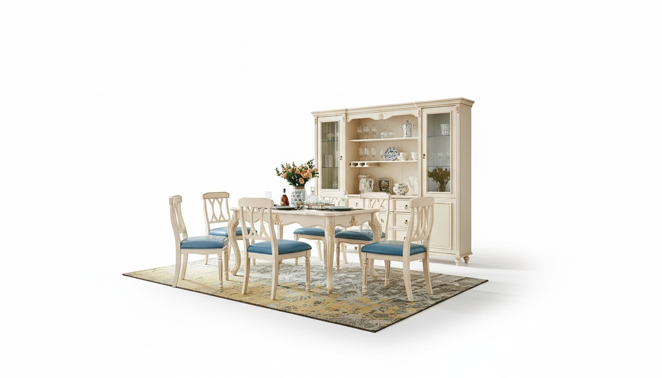 Esszimmer MÃ¶bel Esstisch 6 x Stuhl Ess Set Holz KÃ¼che Gruppe Garnitur Neu 7tlg.