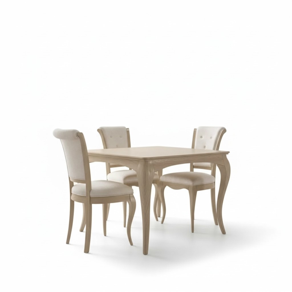 Esszimmer Set 6tlg. Esstisch 4x StÃ¼hle Sideboard Gruppe Garnitur Beige