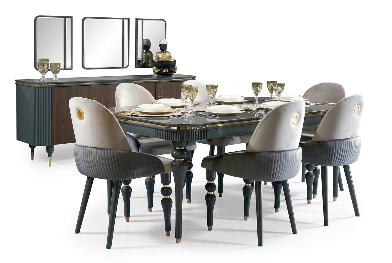 Esszimmer Set Ess Gruppe Holz Tisch Tische Komplett 7tlg Set Esstisch 6x StÃ¼hle