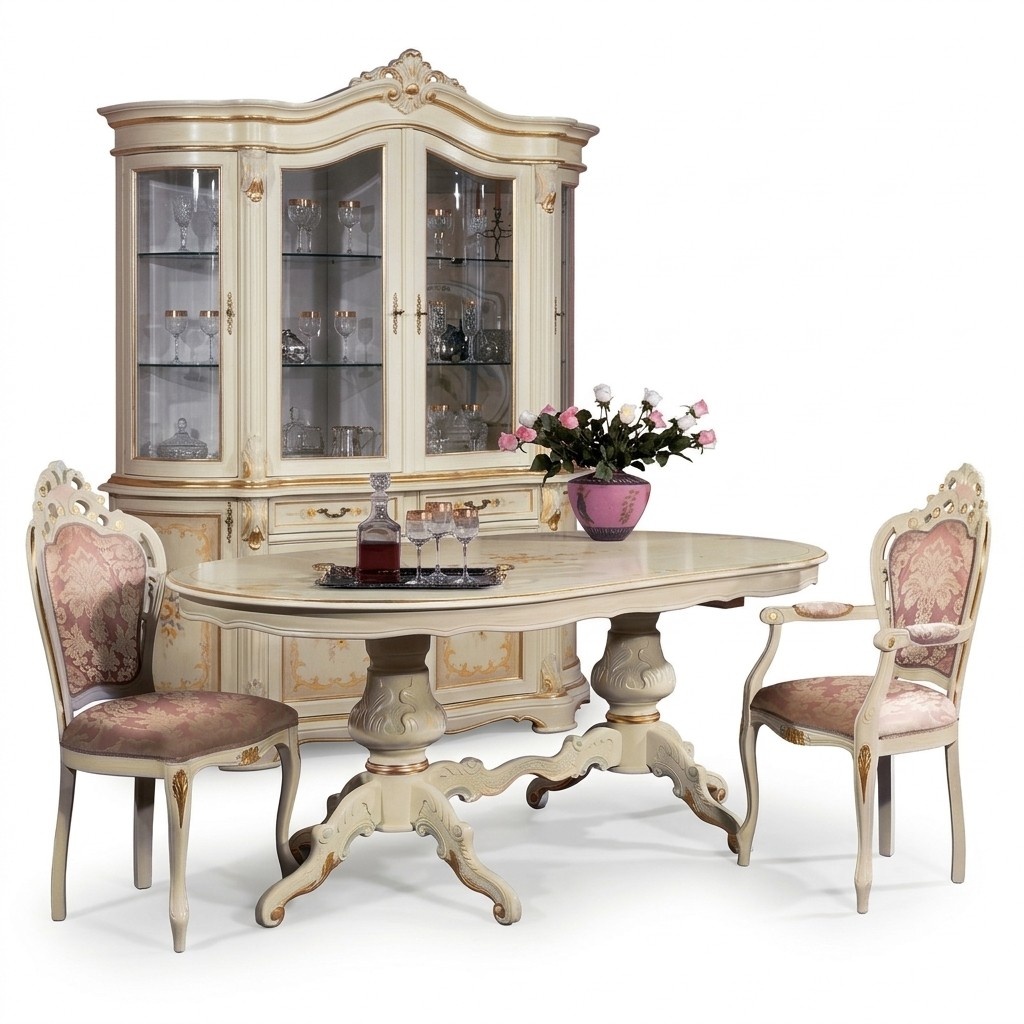Esszimmer Set Essgruppe Klassischer Echt Holz Set Stuhl Garnitur 2x StÃ¼hle 3tlg