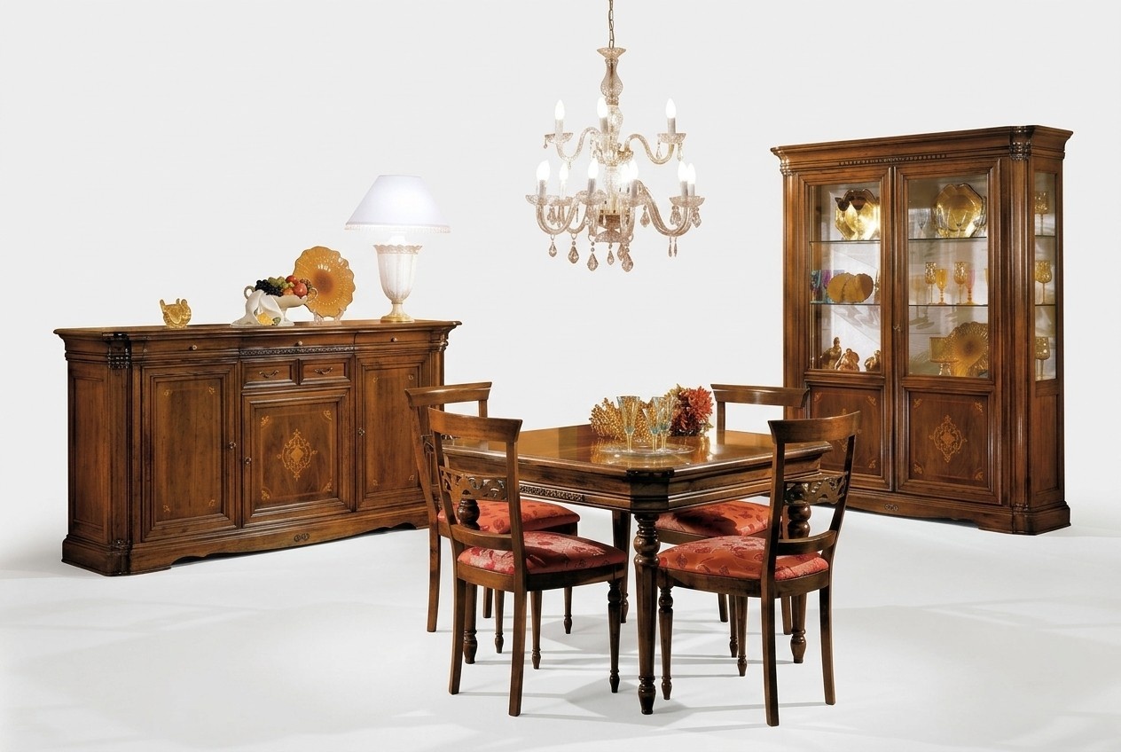 Esszimmer Set Esstisch 4x Stuhl Kommode Vitrine Garnitur Tisch Gruppe 7tlg MÃ¶bel