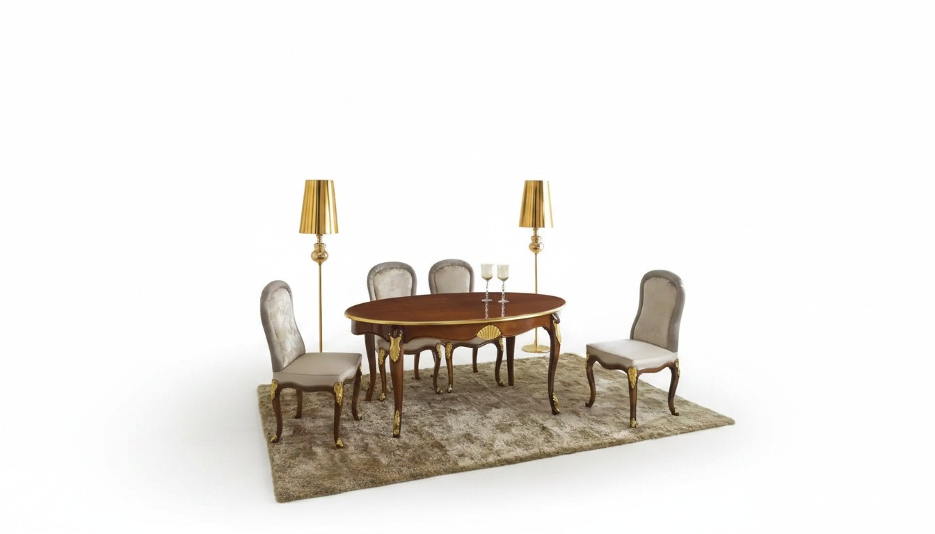 Esszimmer Set Luxus 4x StÃ¼hle Essgruppe Garnitur Klassischer MÃ¶bel