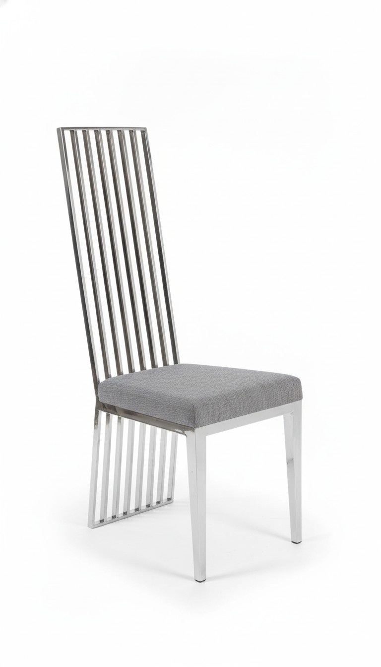 Esszimmer Stuhl grau Luxus stuhl Metall mit Textil StÃ¼hle Stil Modern