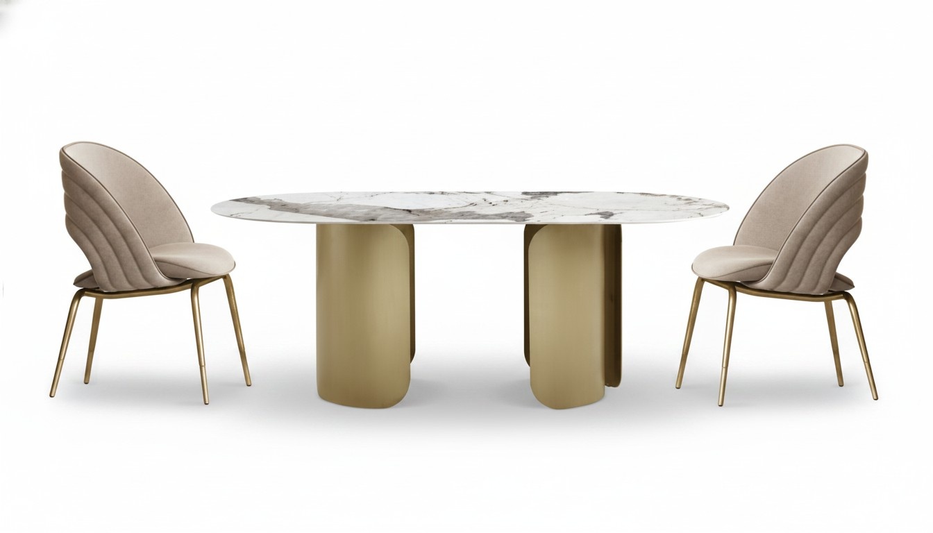 Exclusive Esszimmer Set Besteht aus 5tlg. Esstisch + 4x StÃ¼hle Luxus Komplett