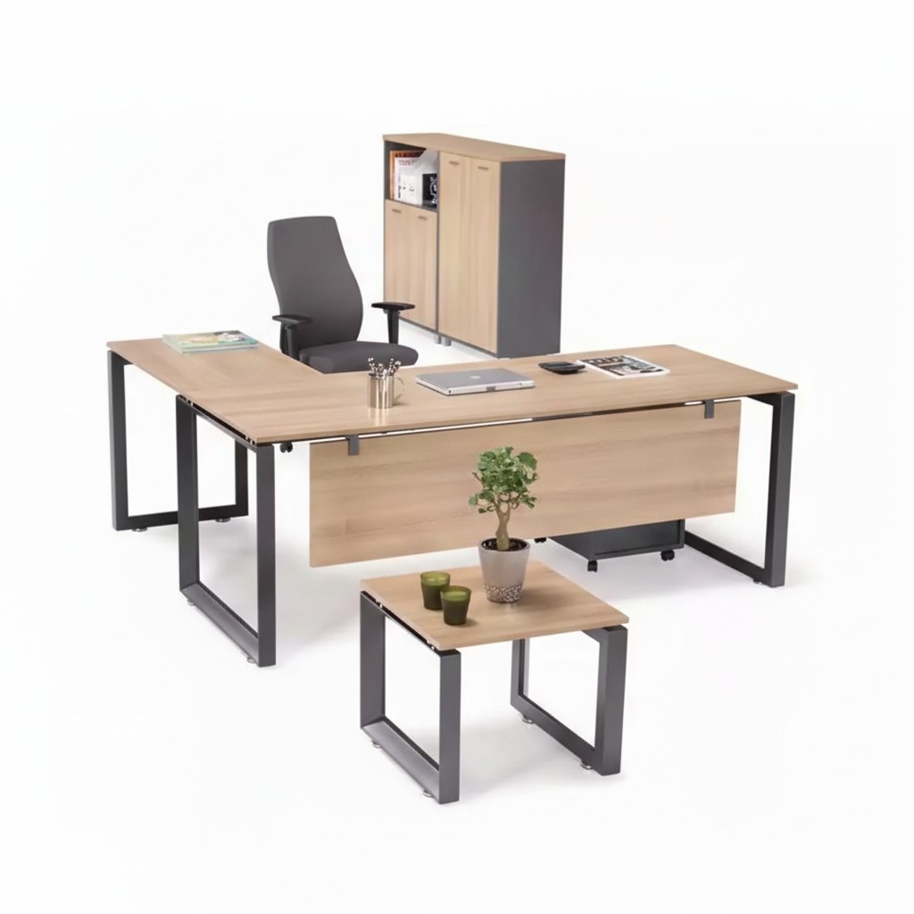Exklusive BÃ¼romÃ¶bel Eckschreibtisch Kommode Couchtisch 2x AktenschrÃ¤nke