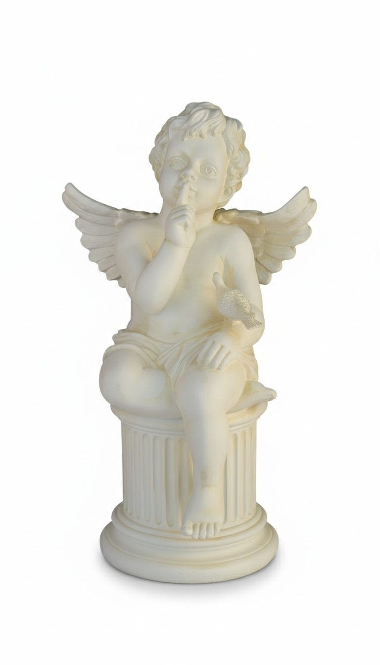 Figur Engel Skulptur Figuren Säule 65,5 Skulpturen Accessoire Dekoration