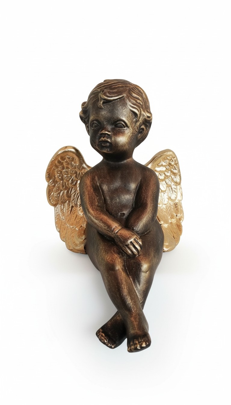 Figur Skulptur Engel Gold Figuren Engels Skulpturen Design Statuen Dekoration
