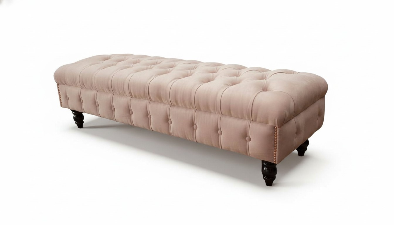 FuÃhocker Hocker Polsterhocker Sitzhocker Ottomane Chesterfield 120x70cm