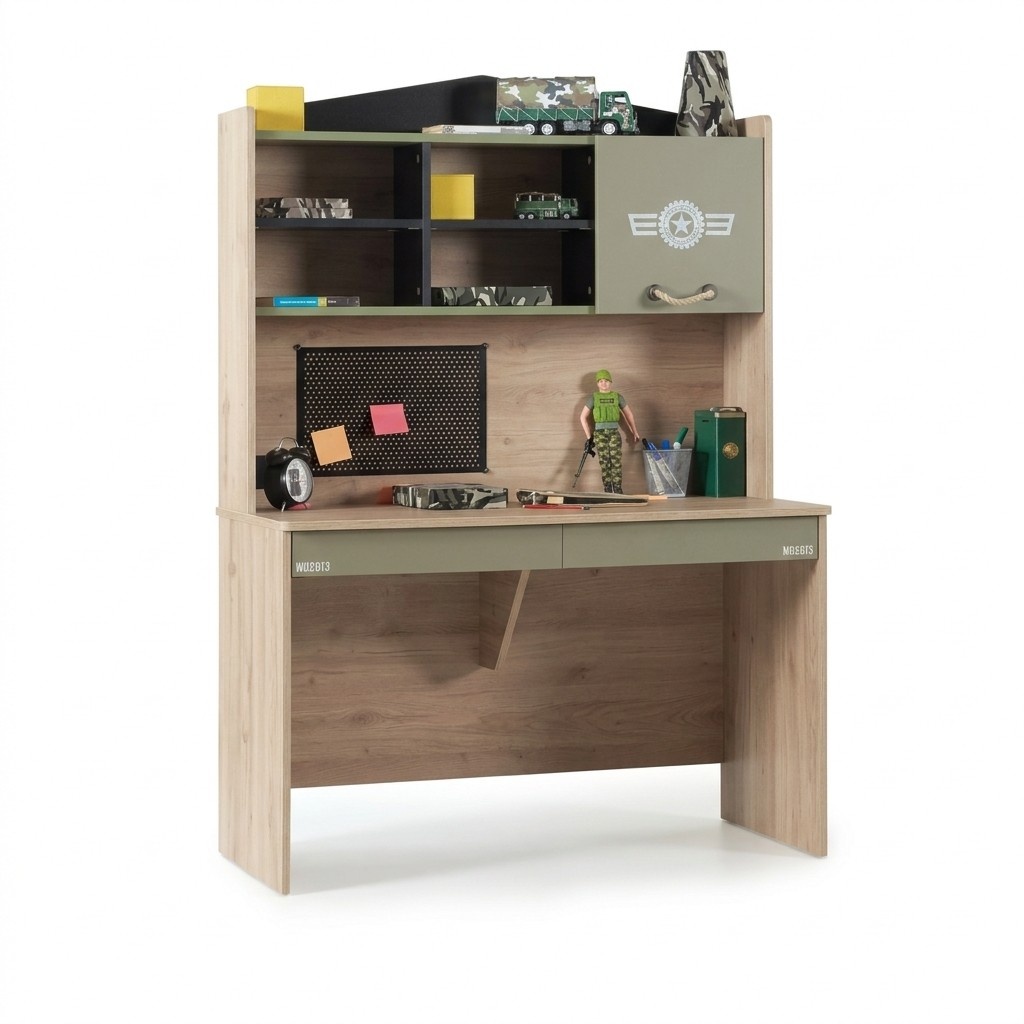 Garnitur Schreibtisch Set Holz Tisch BÃ¼cherregal GrÃ¼n Kinderzimmer