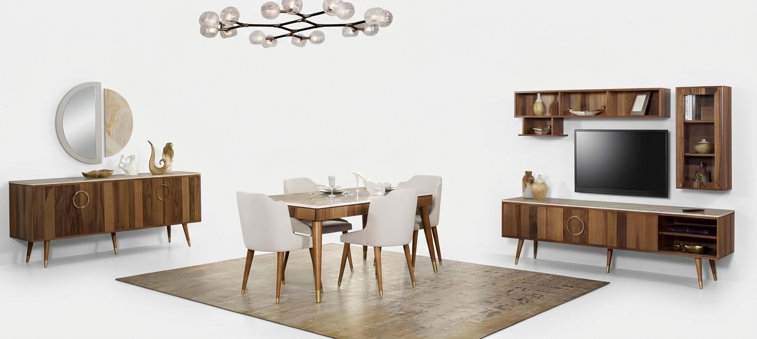 Garnitur Set Modern Tisch 6x StÃ¼hle Stuhl Komplette Essgarnitur 7tlg. Esszimmer