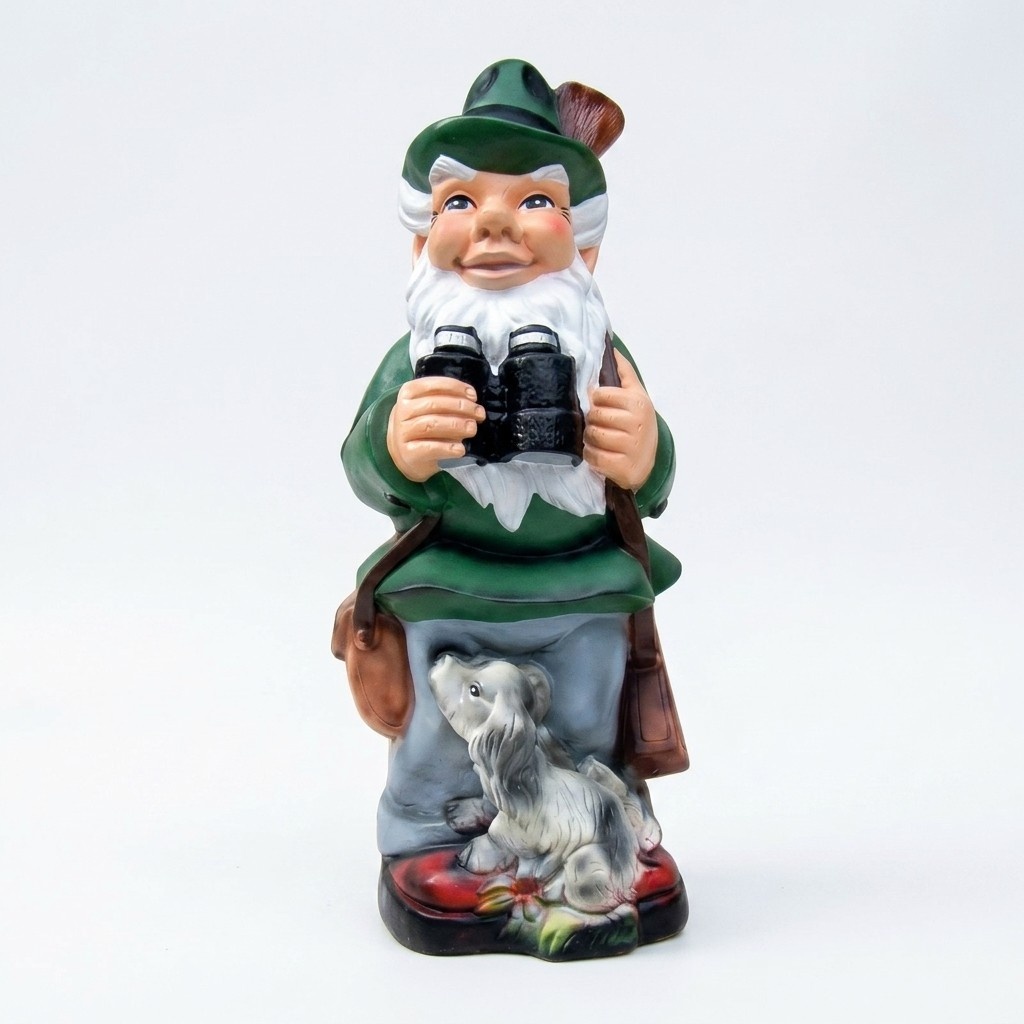 Garten Zwerg Jäger Figur Statue Skulptur Figuren Skulpturen Dekoration