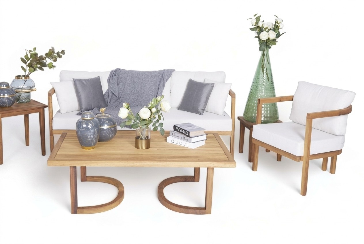 GartenmÃ¶bel Set 3tlg Stilvolle Komplett 3+1 Sitzer Couchtisch Modernes