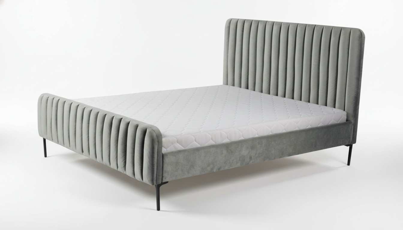 Graue Doppel Schlafzimmer MÃ¶bel Design elegant Stoff Hotel Einrichtung