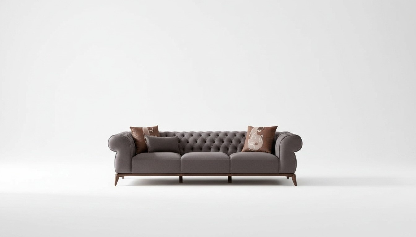 Graue Wohnzimmer Couchgarnitur Luxus 4-Sitzer Designer 3-er Edler Sessel