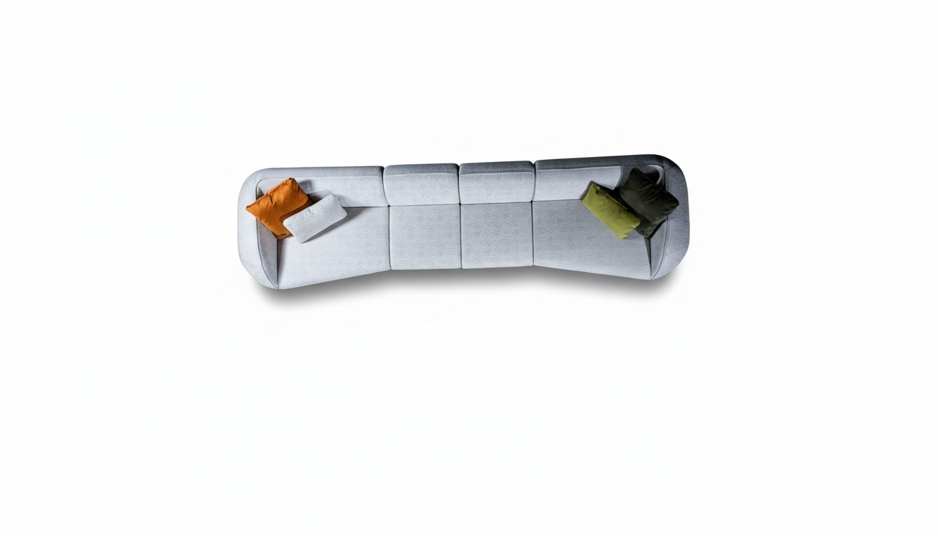 Grauer Sechssitzer Wohnzimmer Couch Polstersofa Luxus Designer MÃ¶bel