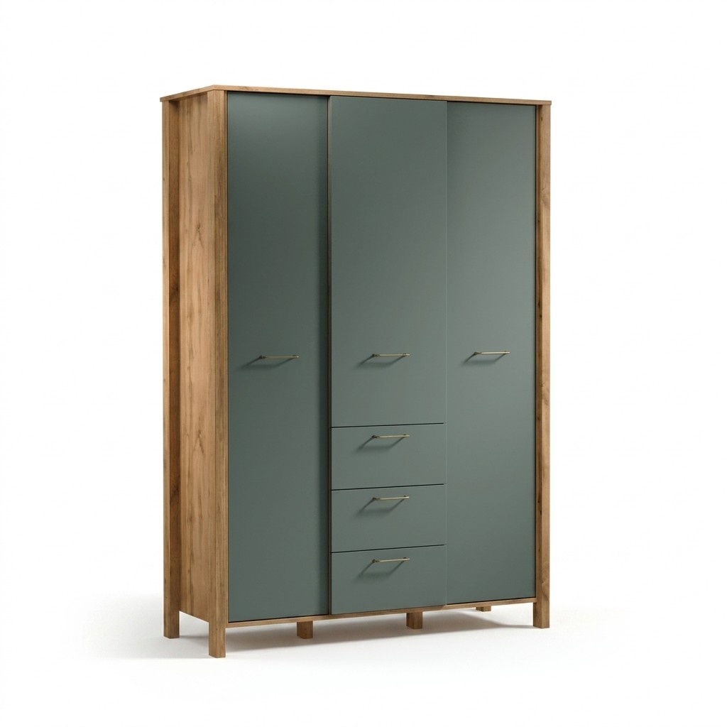 GroÃer Garderobenschrank Standkleiderschrank Kleiderstangen Schubladen