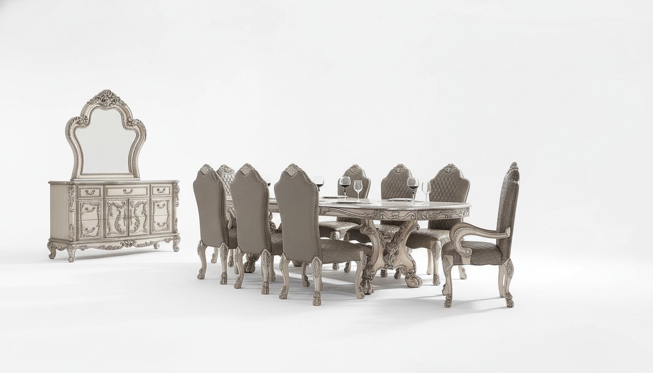GroÃer Ritter Tisch Barock Esstisch xxl 345cm Holz Tische Klassische MÃ¶bel Neu