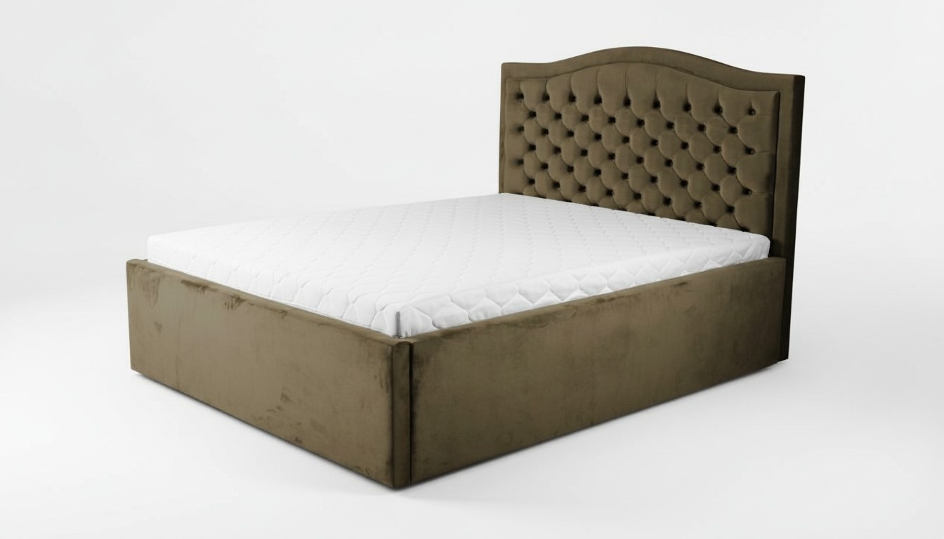 GrÃ¼nes Chesterfield Bett Klassisches SchlafzimmermÃ¶bel Design Eleganter Stoff