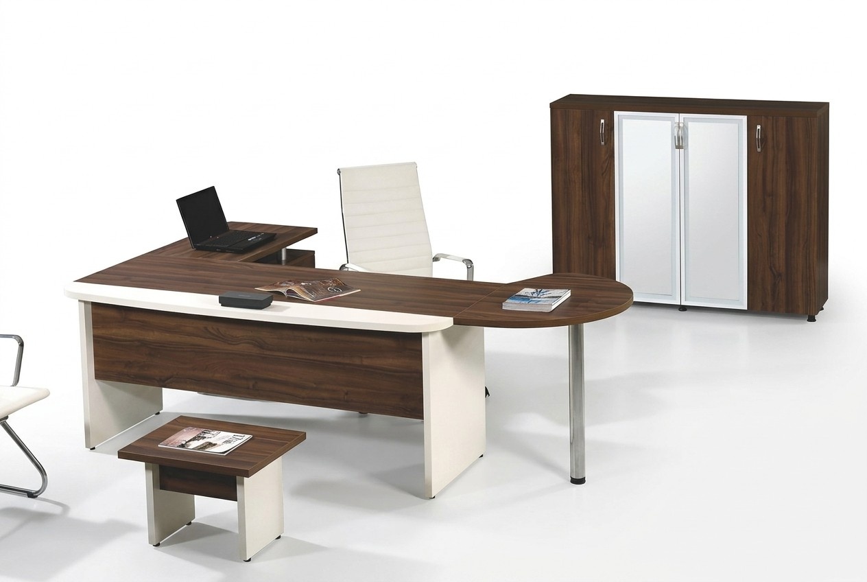 Gruppe BÃ¼ro EckbÃ¼rotisch ArbeitszimmermÃ¶bel Schrank 3tlg Braun Holz