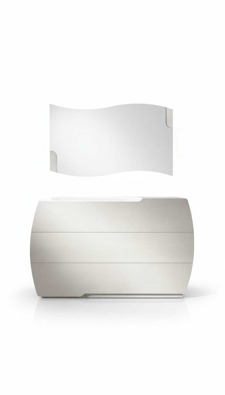 HÃ¤ngespiegel Spiegel Wellig Modern Schlafzimmer Design Luxus Italy Stil MÃ¶bel