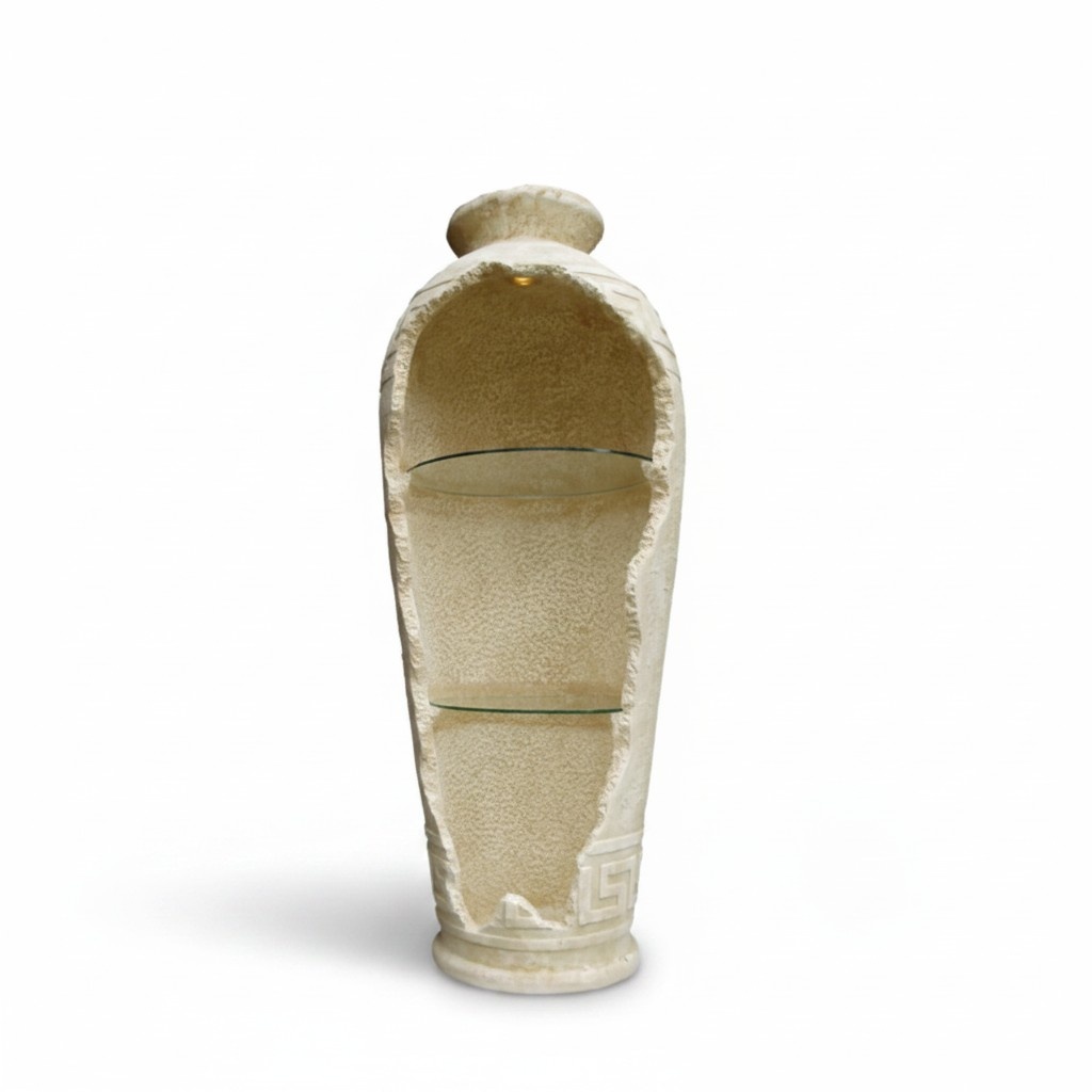 Halbe Vase Regal Beleuchtet 152cm Skulptur Vasen Figur Antik Stil (C56)