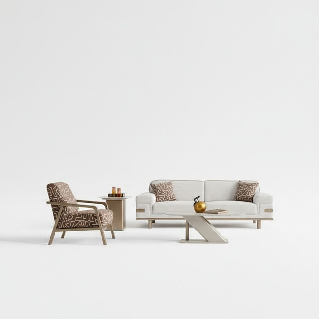 Helle Garnitur Couch Polster MÃ¶bel Moderne Couchen Sofas 3+1 Set Wohnlandschaft