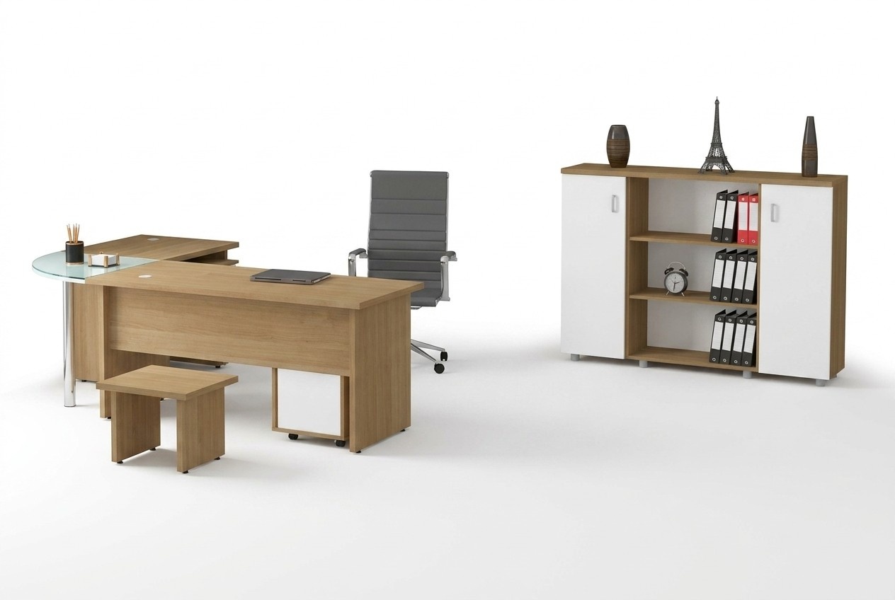 Heller BÃ¼romÃ¶bel Set Arbeitszimmer Schreibtisch Aktenschrank Tisch