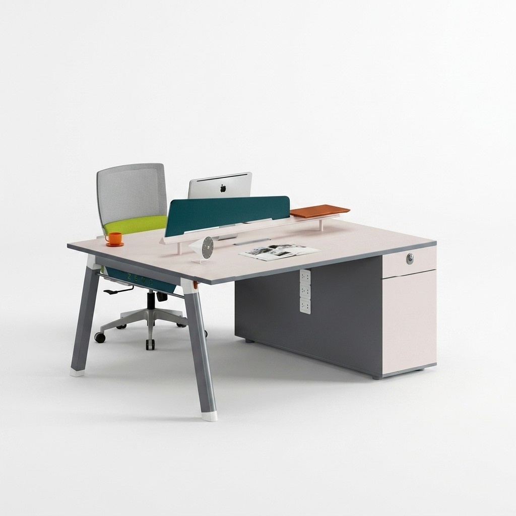 Hellgrauer BÃ¼rotisch Designer Arbeitszimmer MÃ¶bel LuxuriÃ¶ser Edler Tisch