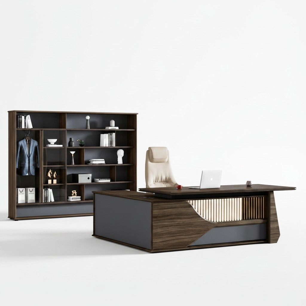 Hochwertiger BÃ¼rotisch Designer Chef MÃ¶bel Schreibtisch Eckschreibtisch