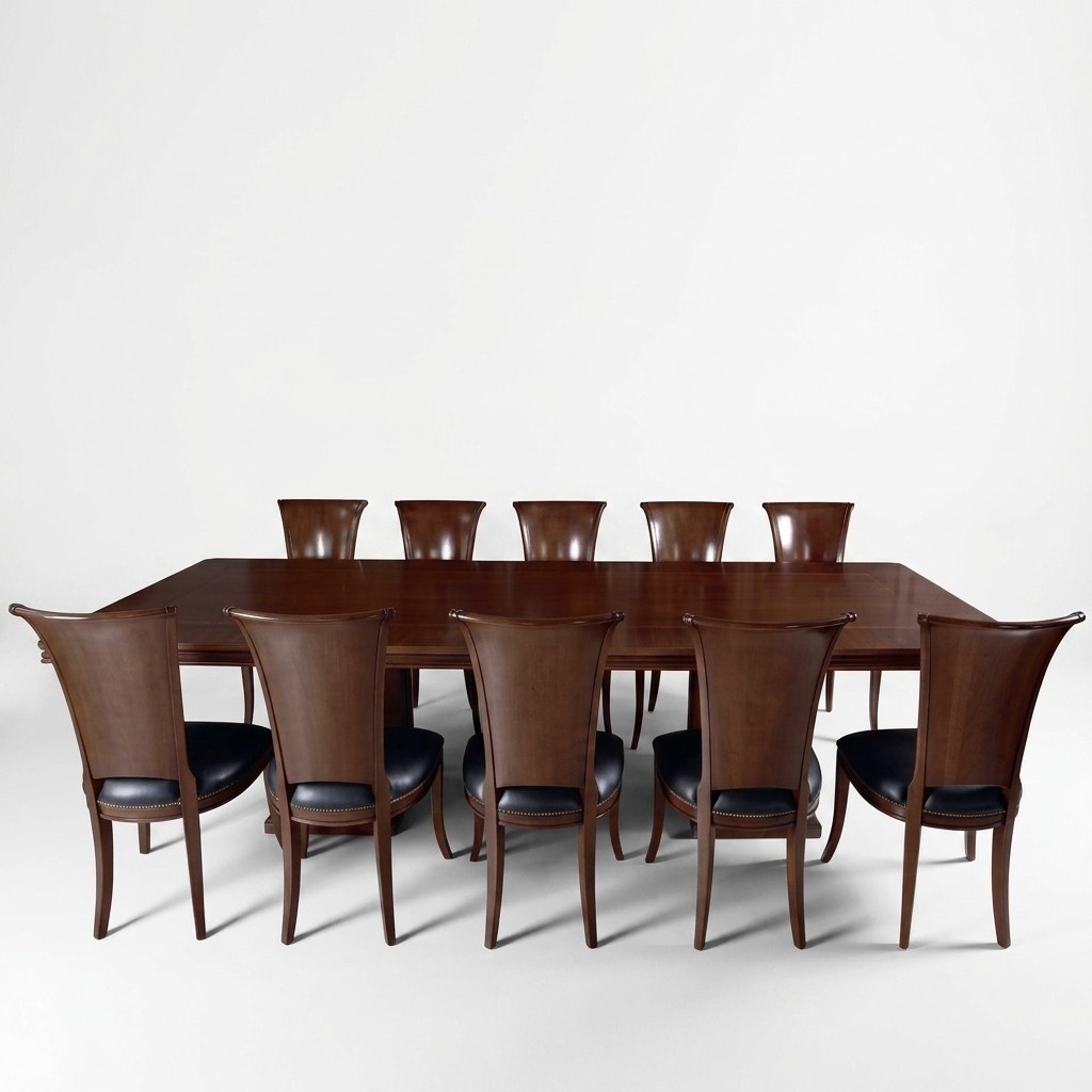 Hochwertiger Konferenztisch Set Tisch 10x StÃ¼hle MÃ¶bel Holz Tische BÃ¼ro