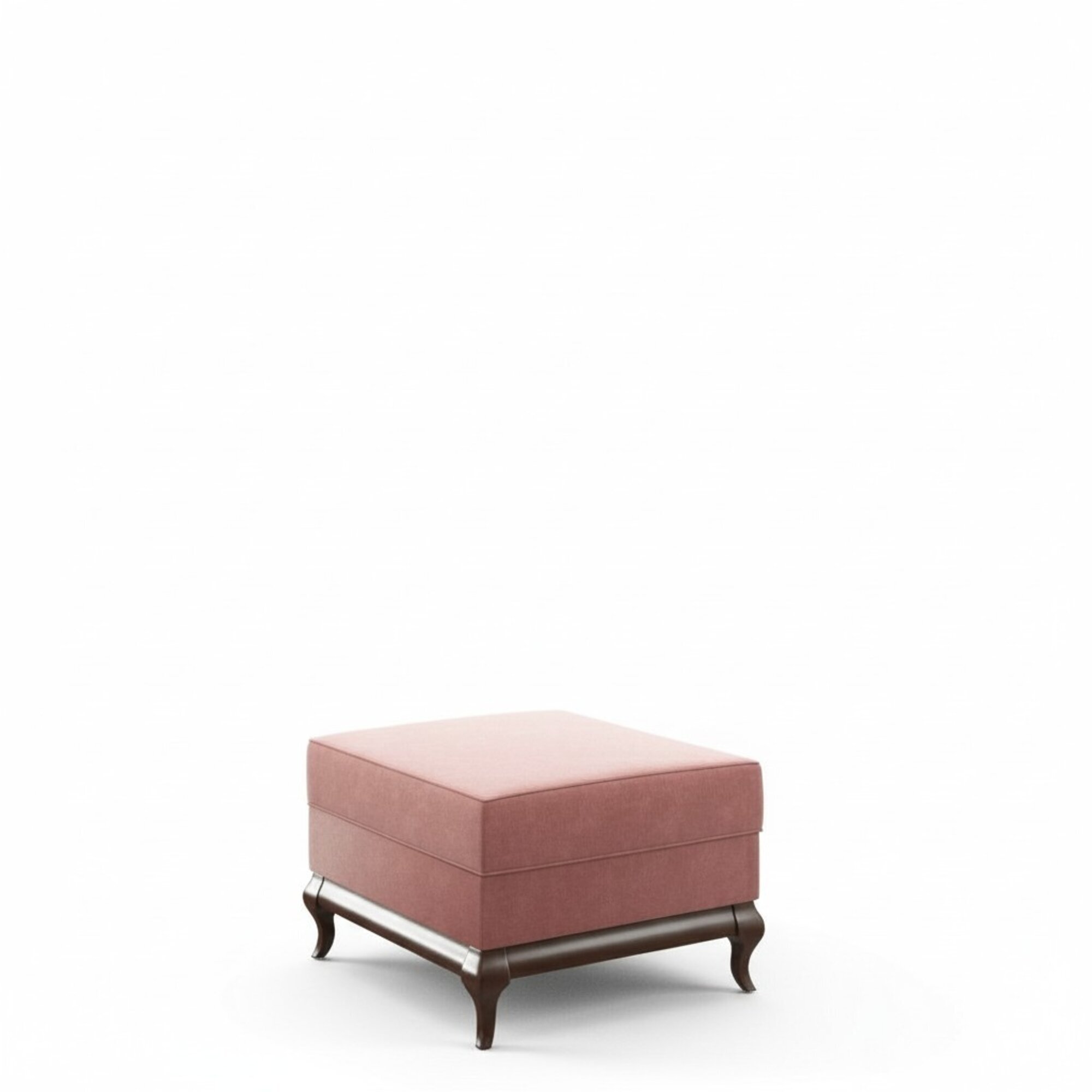 Hocker Quadratische Ottomane Fußhocker 60 x 45 cm Designer Hocker Rosa Neu