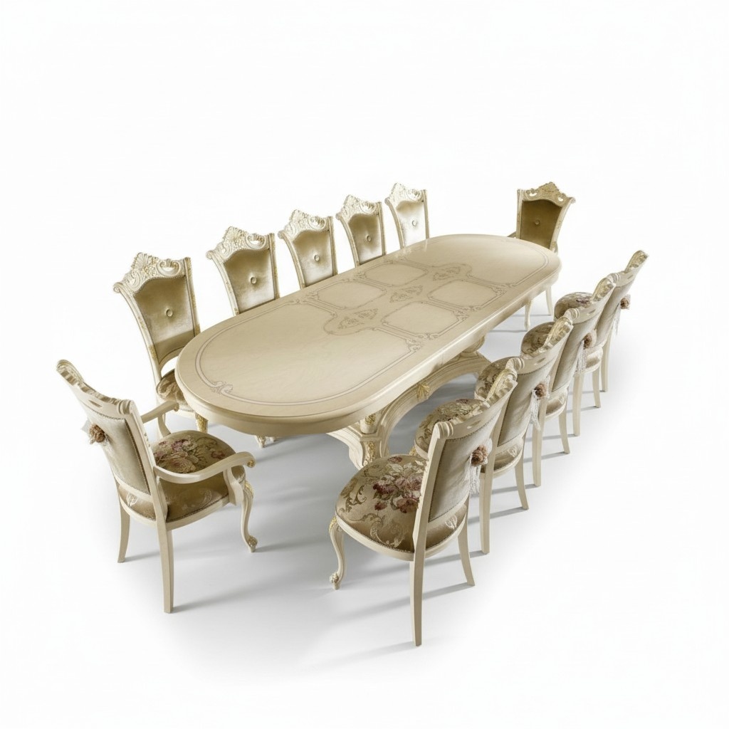 Holz MÃ¶bel aus Italien Esszimmer Tische Einrichtung Esstisch Luxus Tisch Massiv