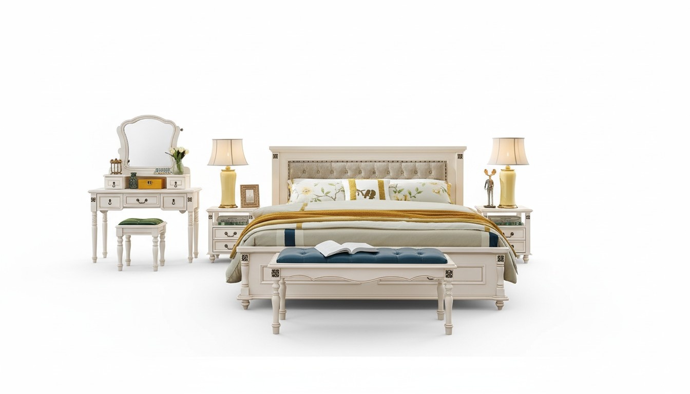 Holzbett Bett Design Luxus Doppel Betten Hotel Schlafzimmer 180x200 cm