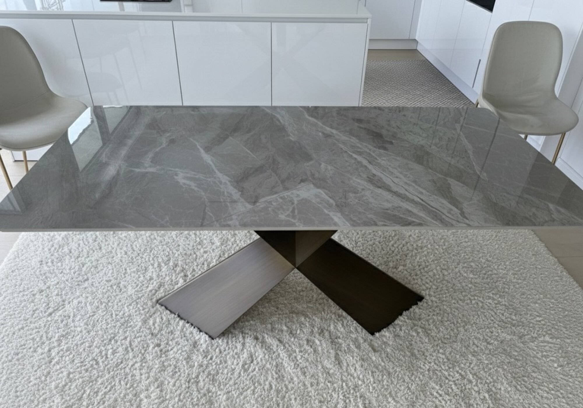 Luxus Esstische Design Tisch Edelstahl Stein MÃ¶bel Esszimmer Modern SÃ¤ule Sofort