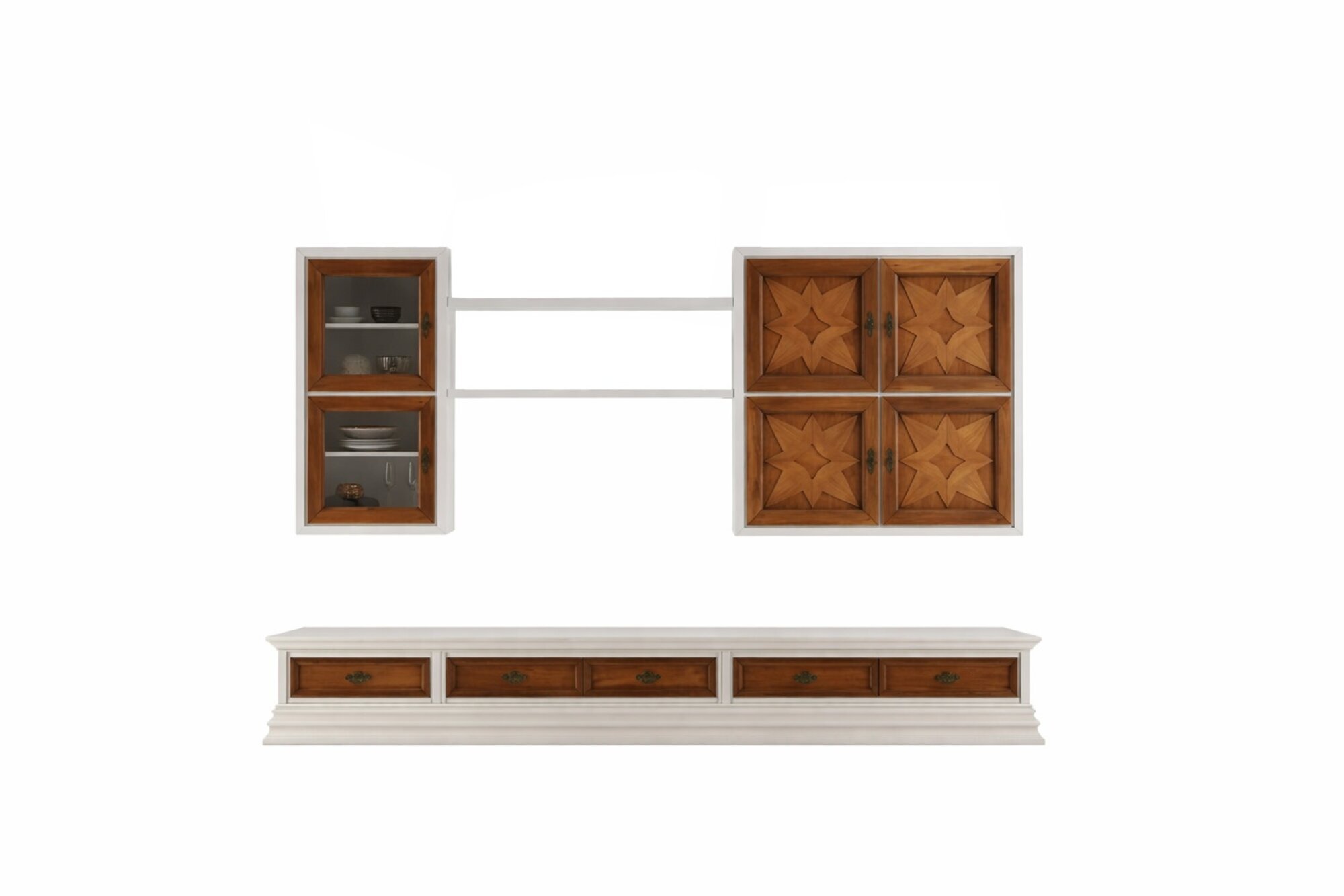 Italienische Holz MÃ¶bel Designer Anrichte Wohnwand Wohnzimmer Schrankwand
