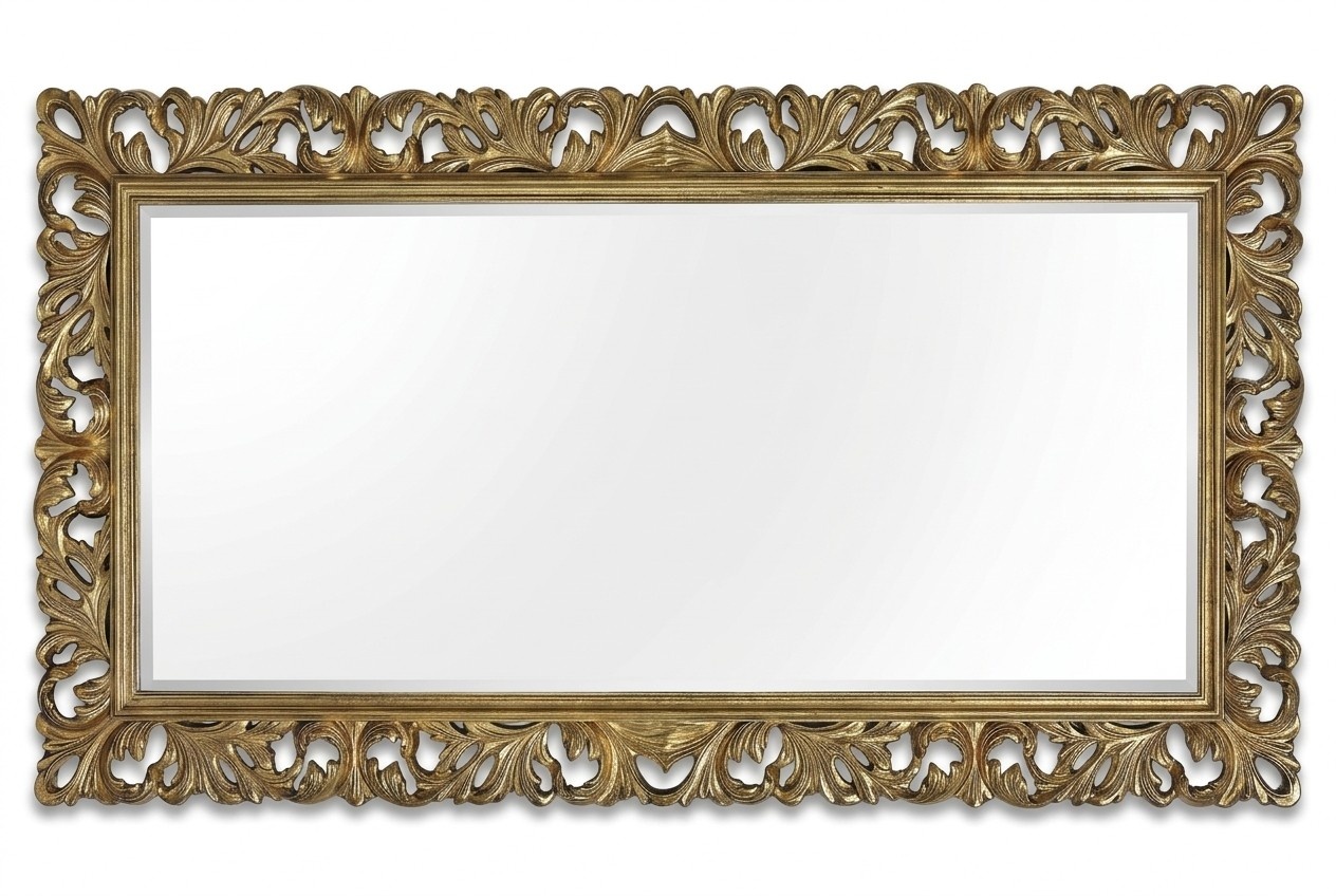 Italienische Klassischer Designer Spiegel MÃ¶bel Wandspiegel Holz - Model 1576