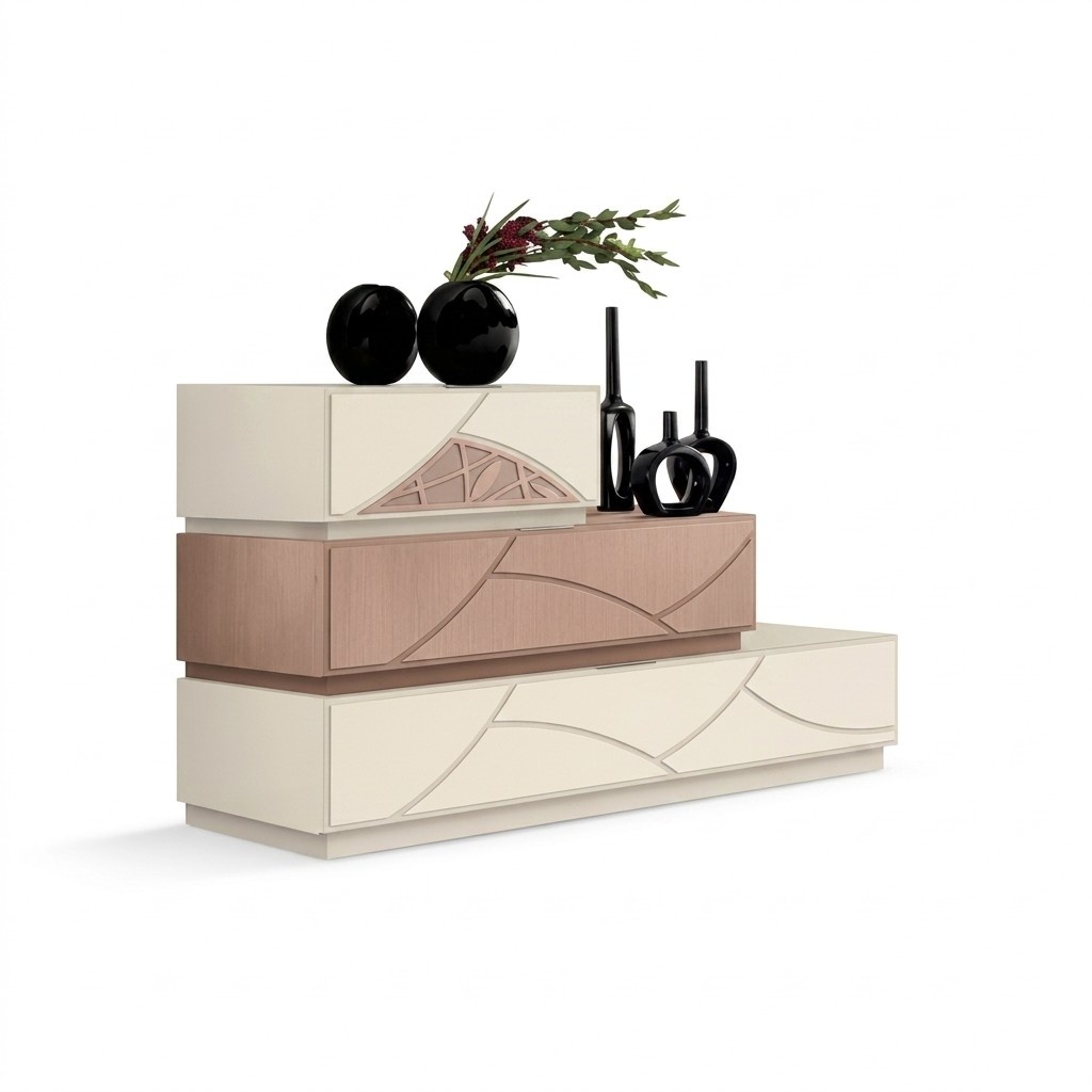 Italienische MÃ¶bel Design Kommode Modern Beige Luxus Holz MÃ¶bel Neu