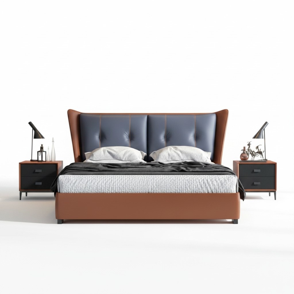 Italienische Schlafzimmer Betten Stil MÃ¶bel designer Bett + 2 Nachttische