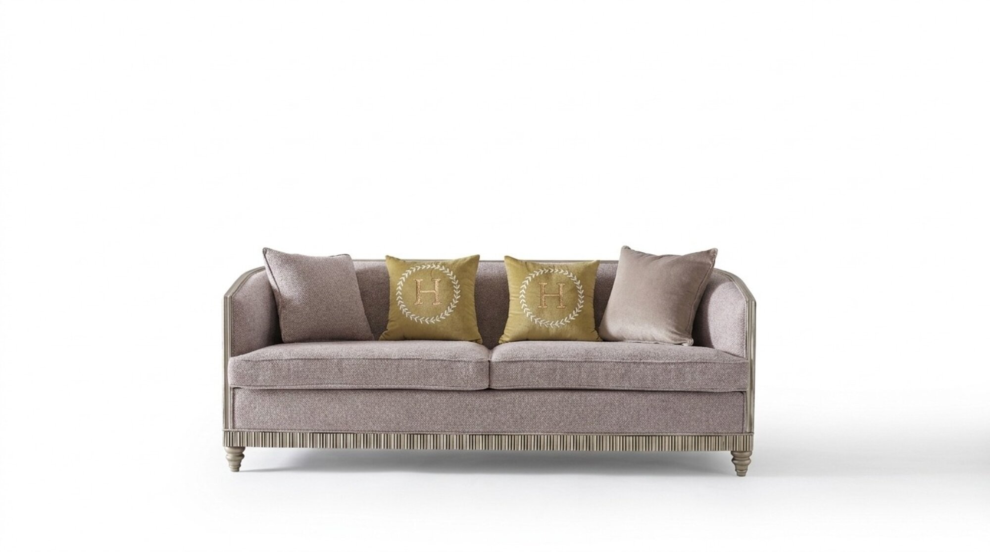 Italienische Stil MÃ¶bel Dreisitzer Sofa Couch Polster Sofas Holz Textil