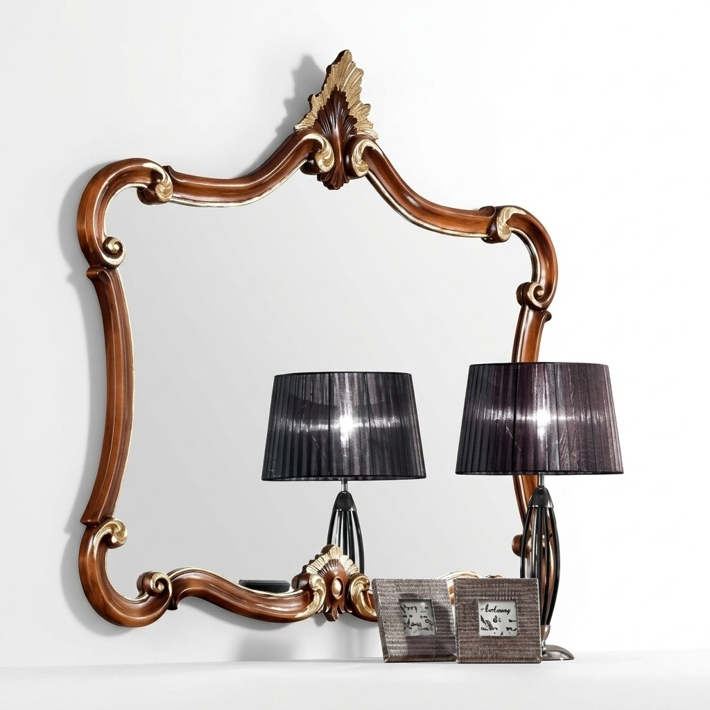 Italienischer Wandspiegel Klassischer Spiegel MÃ¶bel Holz Luxus Einrichtung