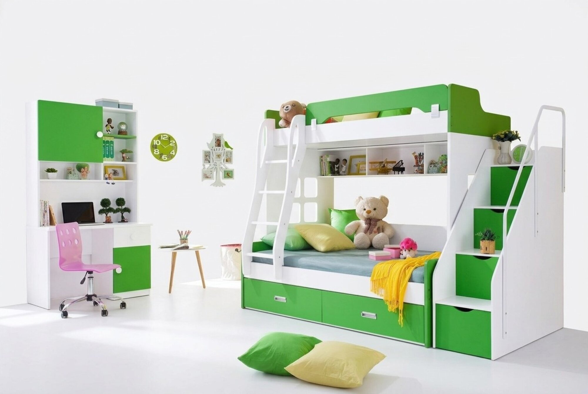 Jugendbett Schreibtisch Schrank GrÃ¼n NEU Jugendzimmer Kinderzimmer komplett Set