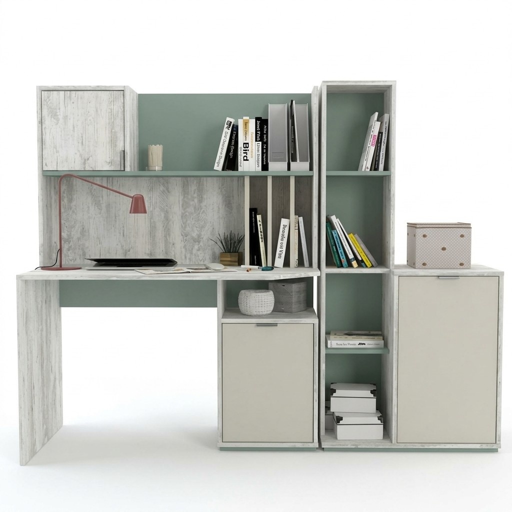 Jugendzimmer Set Schreibtisch BÃ¼cherregal Kinderzimmer Komplett Moderne 2tlg