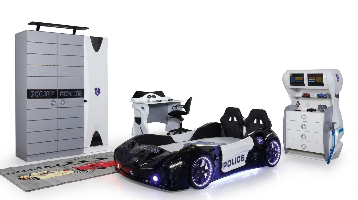 Kinder Bett Rennwagen Schlafzimmer Betten MÃ¶bel Matratze Autobett Neu